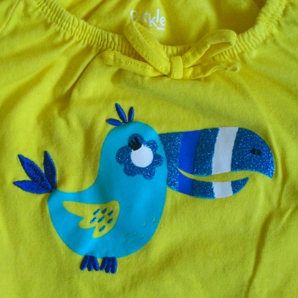 pekkle tropical summer top & skort matching outfit set 12 months baby girl - Picture 2 of 9